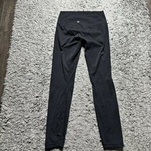Lululemon Leggings Womens 8 Black Athletic Gym Stretch Logo